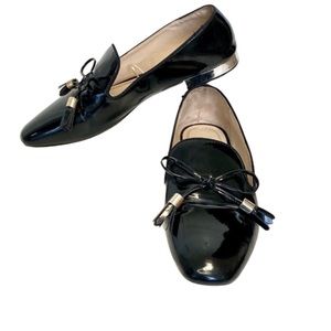 Zara Basic Collection Black Patent Loafers size 37/ US 6.5